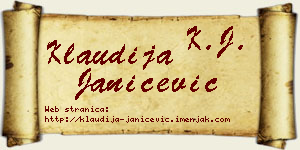 Klaudija Janićević vizit kartica